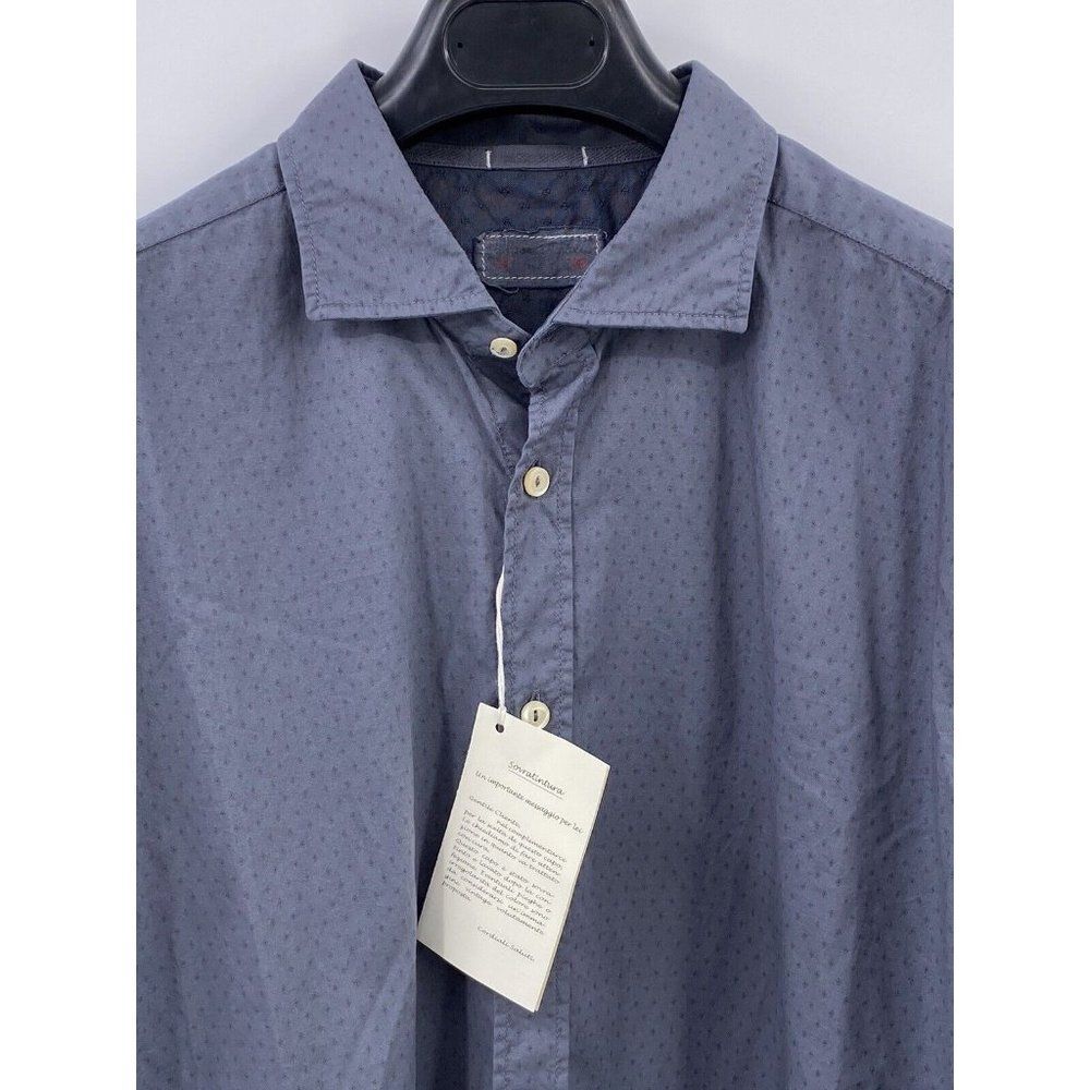 TINTORIA MATTEI PIPED BUTTON DOWN MADE ITALY- $195 size 44-17.5 (A-4)